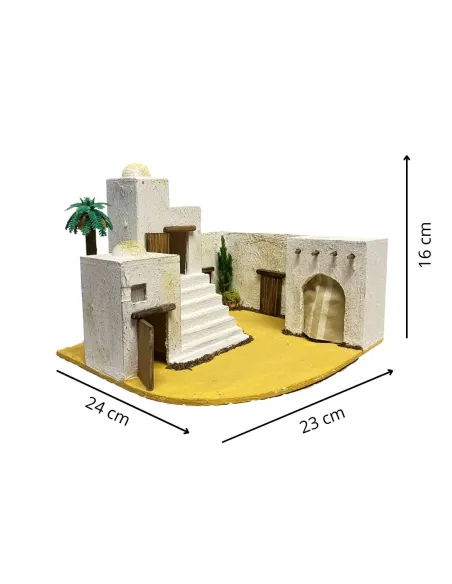 Borgo palestinese con palma per statue da 5 cm