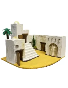 Borgo palestinese con palma per statue da 5 cm