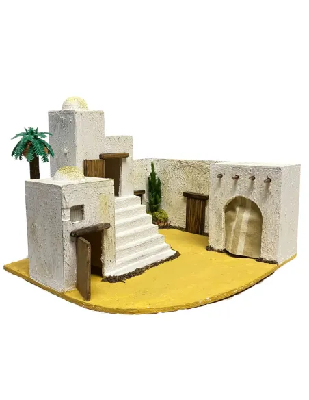 Borgo palestinese con palma per statue da 5 cm