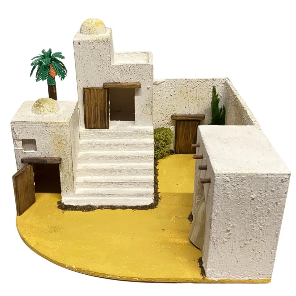 Palestinian Village with Palm Tree for 5 cm Nativity Figures