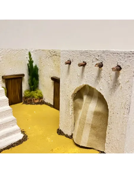 Borgo palestinese con palma per statue da 5 cm