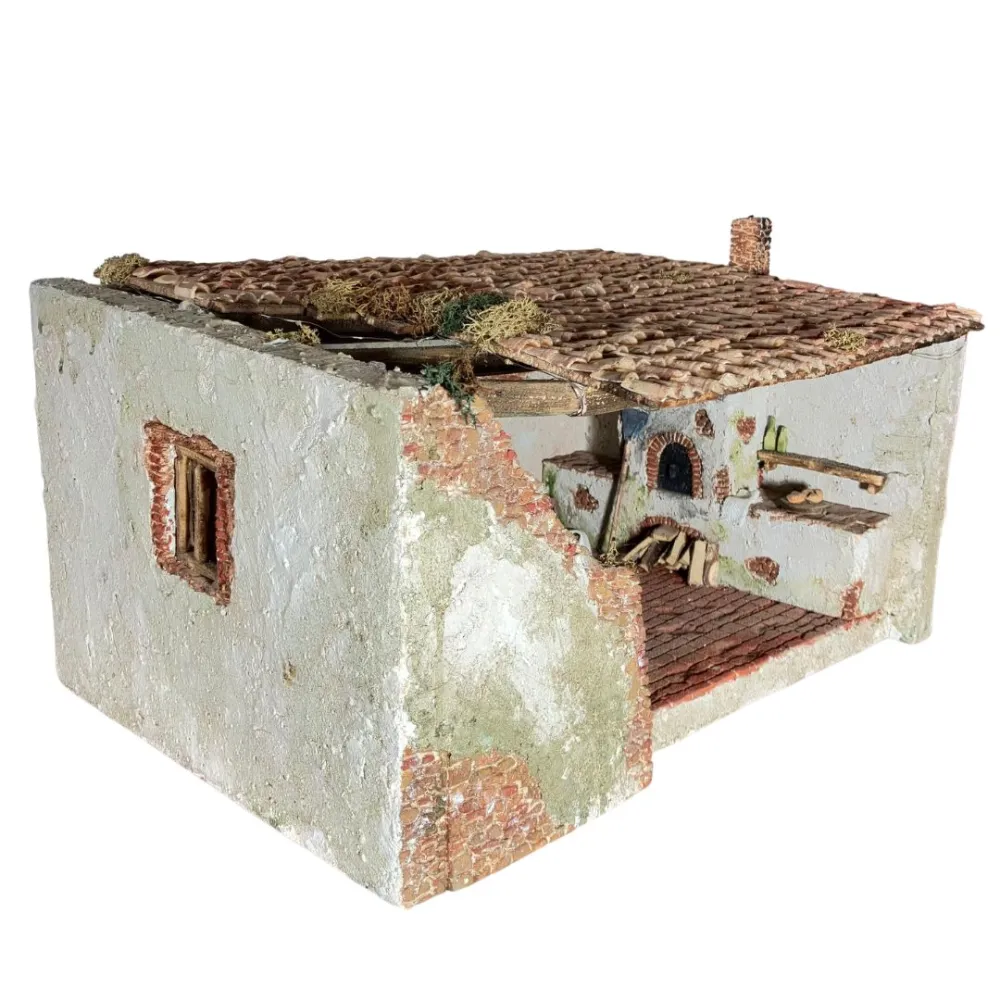 Polystyrene Setting with Oven and Battery-Operated Lights for 8–10 cm Nativity Figures