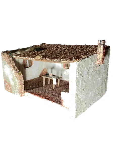 Ambientazione con forno completa di luci a batteria in polistirene per statue da 8-10 cm