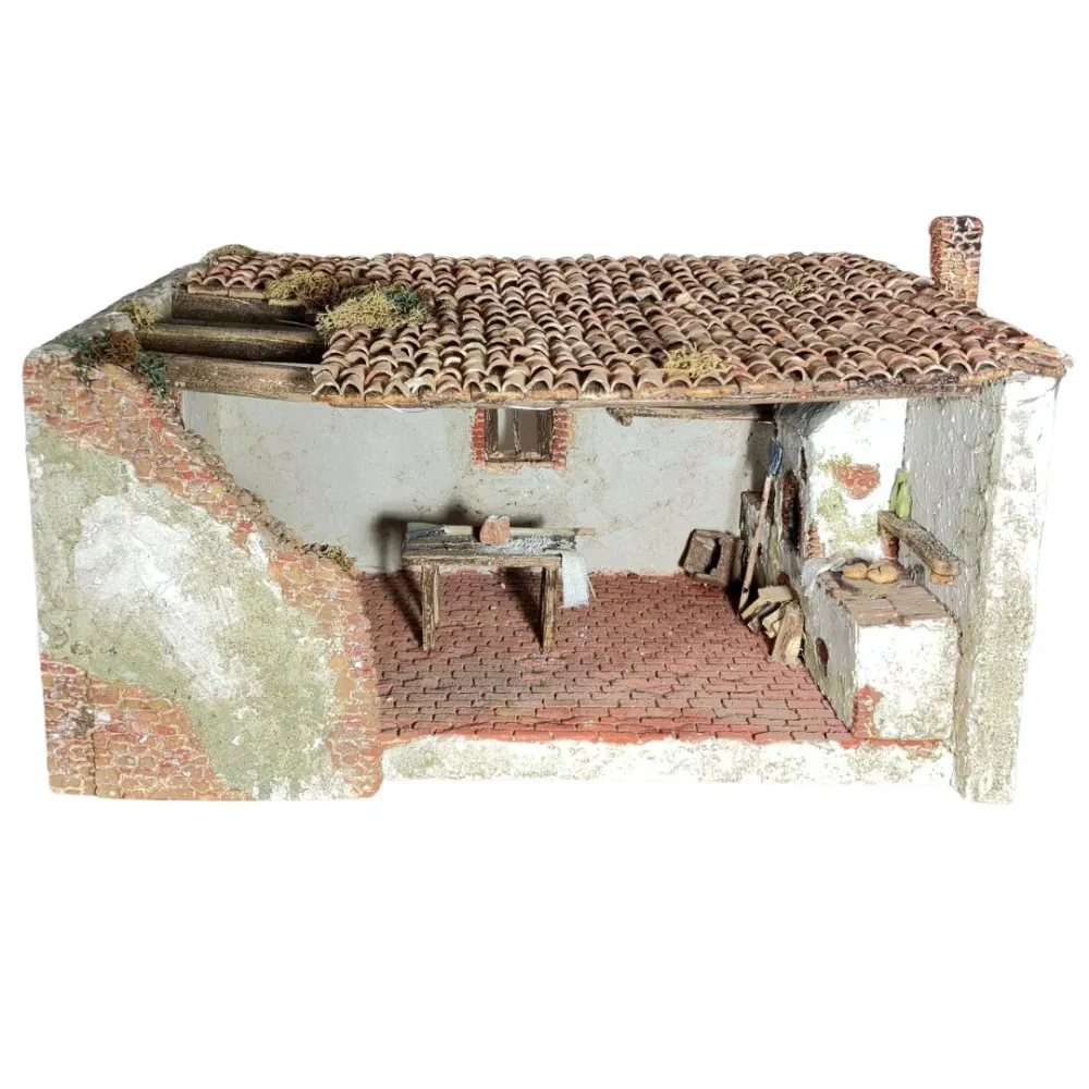 Polystyrene Setting with Oven and Battery-Operated Lights for 8–10 cm Nativity Figures