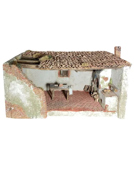 Polystyrene Setting with Oven and Battery-Operated Lights for 8–10 cm Nativity Figures