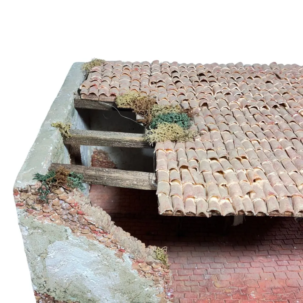 Polystyrene Setting with Oven and Battery-Operated Lights for 8–10 cm Nativity Figures