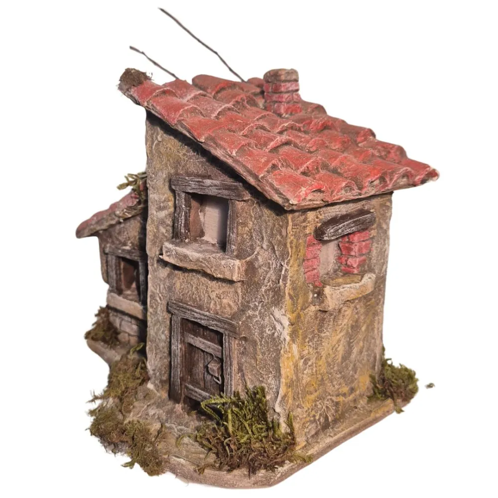 Polystyrene Double House for 3,5–5 cm Nativity Figures