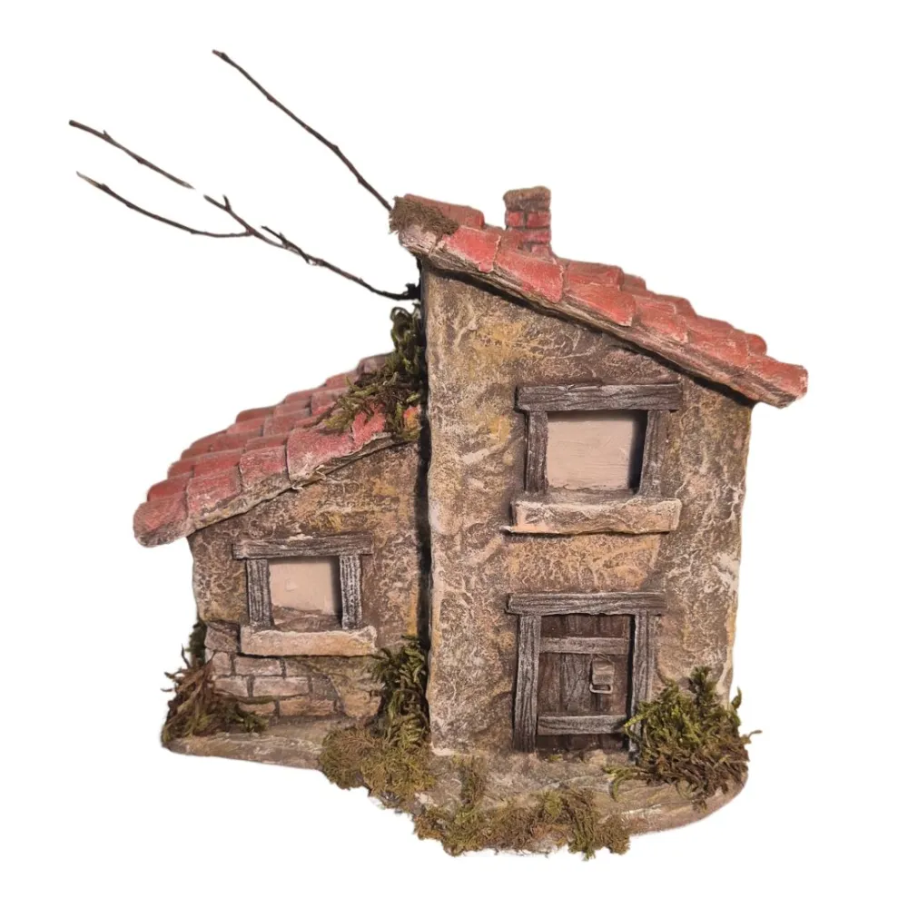 Polystyrene Double House for 3,5–5 cm Nativity Figures