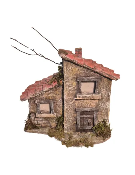 Polystyrene Double House for 3,5–5 cm Nativity Figures