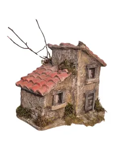 Polystyrene Double House for 3,5–5 cm Nativity Figures