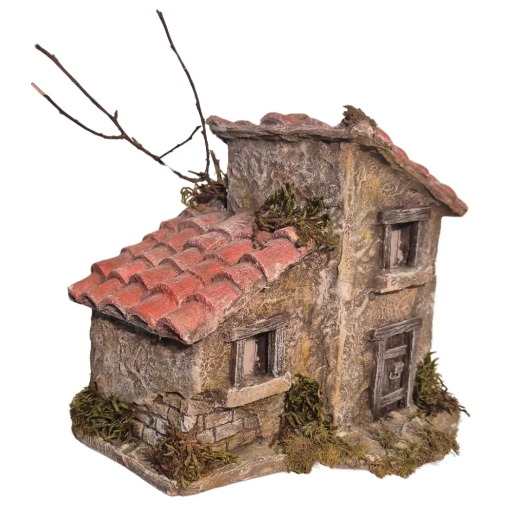 Polystyrene Double House for 3,5–5 cm Nativity Figures