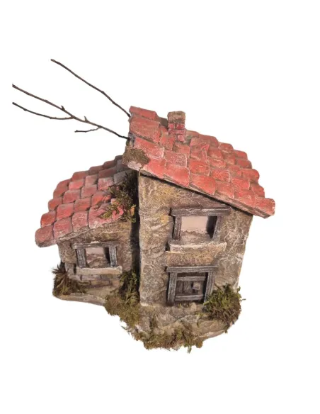 Polystyrene Double House for 3,5–5 cm Nativity Figures