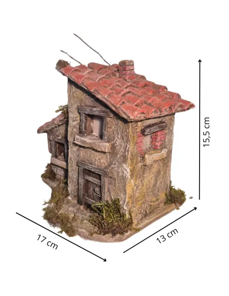 Polystyrene Double House for 3,5–5 cm Nativity Figures