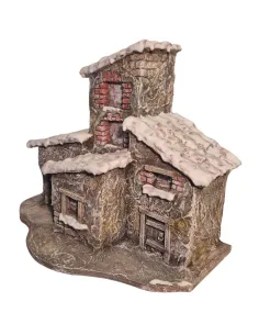 Borgo in polistirene con neve per statue da 3,5-5 cm 2