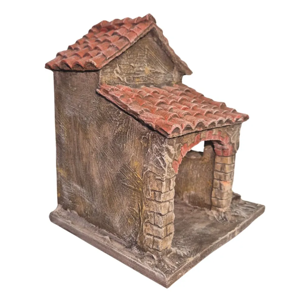 Borgo con bottega in polistirene per statue da 5-8 cm