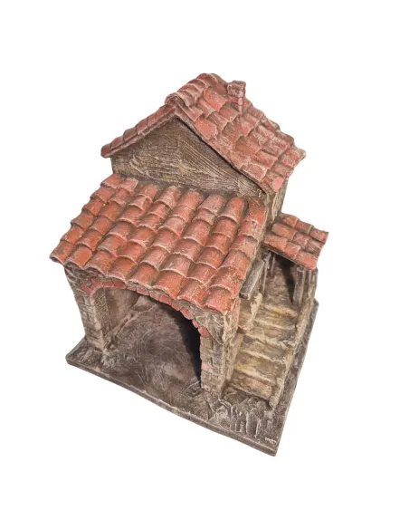 Borgo con bottega in polistirene per statue da 5-8 cm