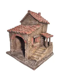 Borgo con bottega in polistirene per statue da 5-8 cm