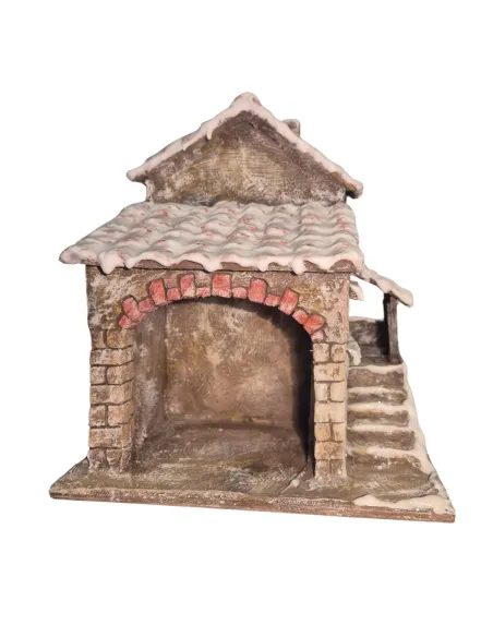 Snow-Covered Polystyrene Village with Workshop for 5–8 cm Nativity Figures