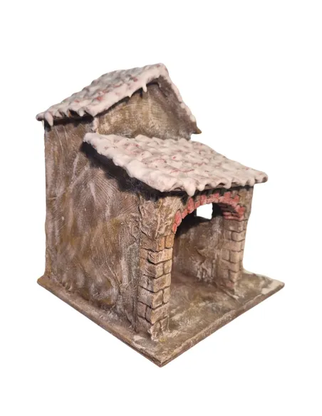 Snow-Covered Polystyrene Village with Workshop for 5–8 cm Nativity Figures