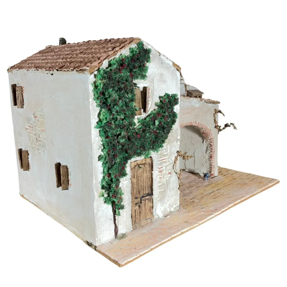 Polystyrene Village with Climbing Plant for 8–10 cm Nativity Figures