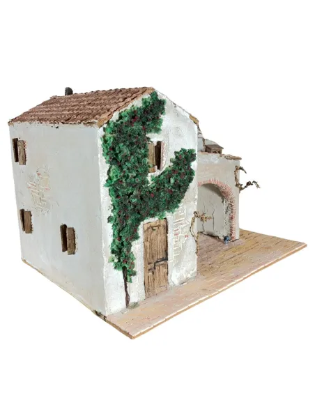 Borgo popolare con pianta arrampicante in polistirene per statue da 8-10 cm