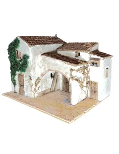 Borgo popolare con pianta arrampicante in polistirene per statue da 8-10 cm