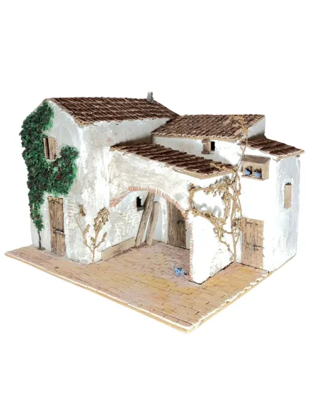 Borgo popolare con pianta arrampicante in polistirene per statue da 8-10 cm