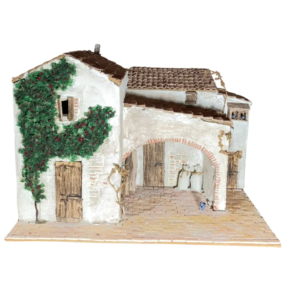 Polystyrene Village with Climbing Plant for 8–10 cm Nativity Figures