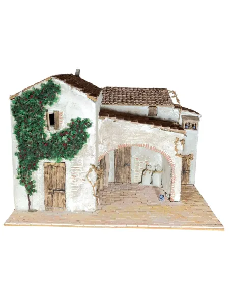 Borgo popolare con pianta arrampicante in polistirene per statue da 8-10 cm