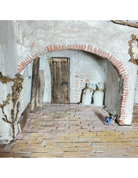 Borgo popolare con pianta arrampicante in polistirene per statue da 8-10 cm