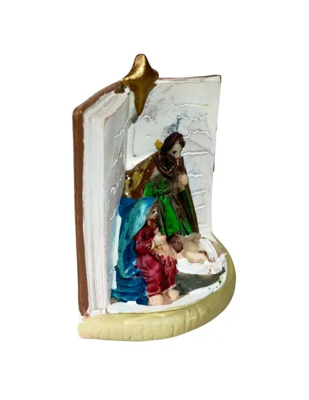 Natività in blocco con ambientazione libro aperto 4 cm