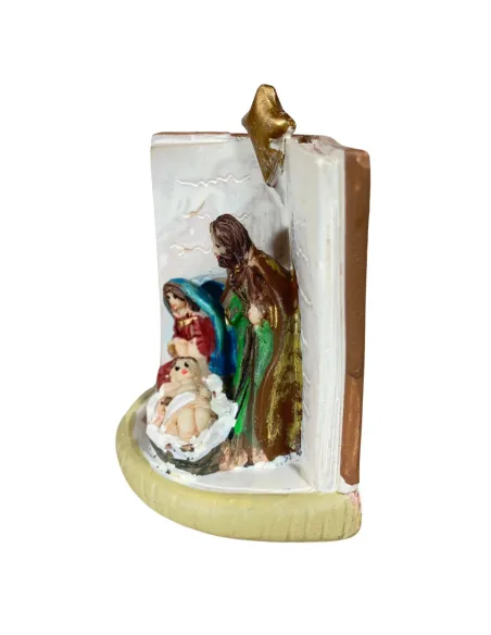 Natività in blocco con ambientazione libro aperto 4 cm