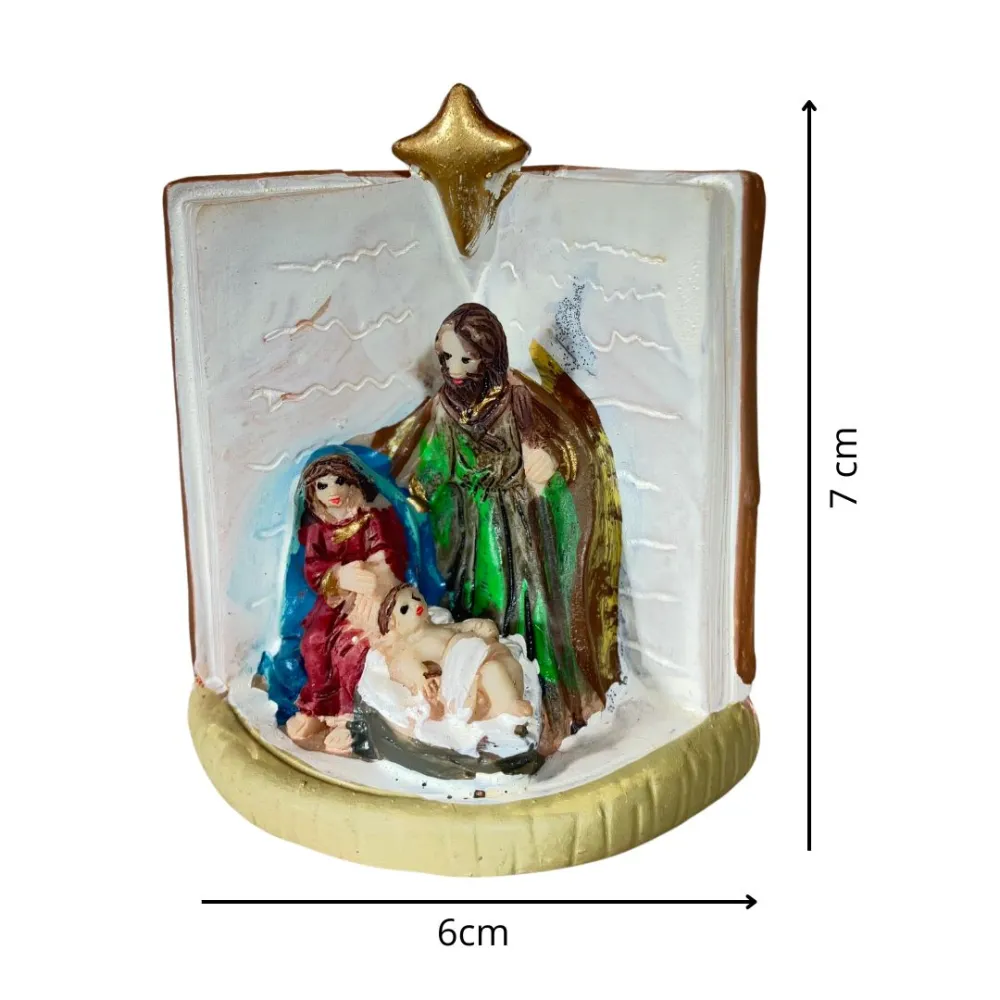 One-Piece Nativity Scene on Open Book – 4 cm