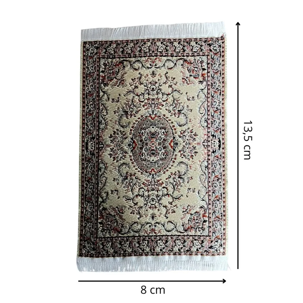 8×14 cm Miniature Persian Rug for 10–30 cm Nativity Figures