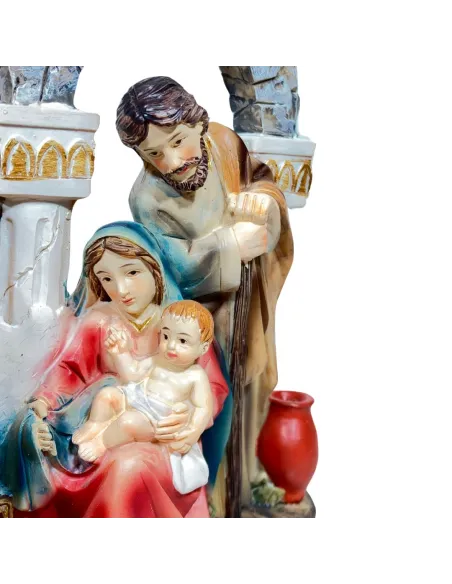 Natività in blocco con ambientazione in resina 12 cm