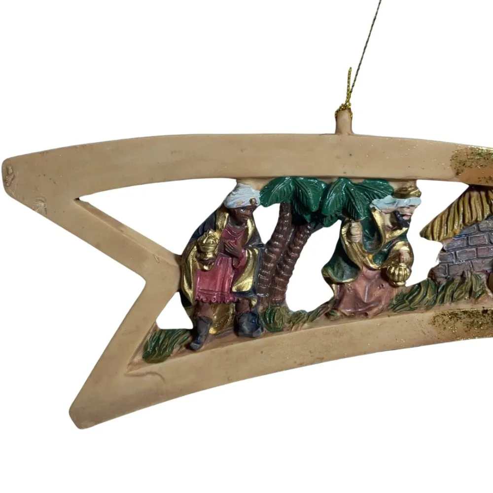 Resin Nativity Scene on Comet Star – 5 cm