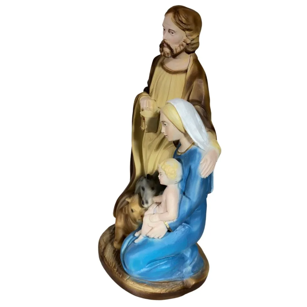 One-Piece Nativity Scene with Ox and Donkey – 23 cm