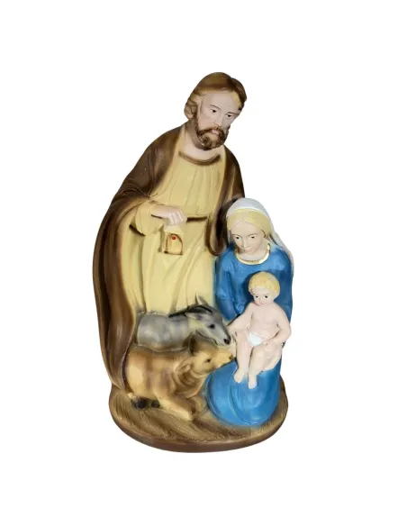 One-Piece Nativity Scene with Ox and Donkey – 23 cm