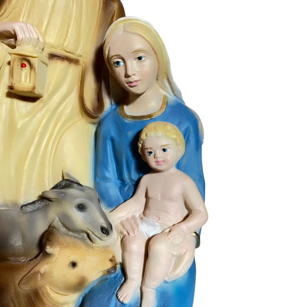 One-Piece Nativity Scene with Ox and Donkey – 23 cm