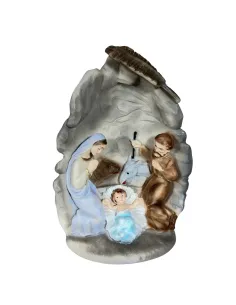 Natività in blocco con ambientazione grotta 10 cm