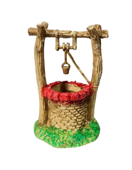 Set 5 pezzi pozzo, casa, mulino, ponte