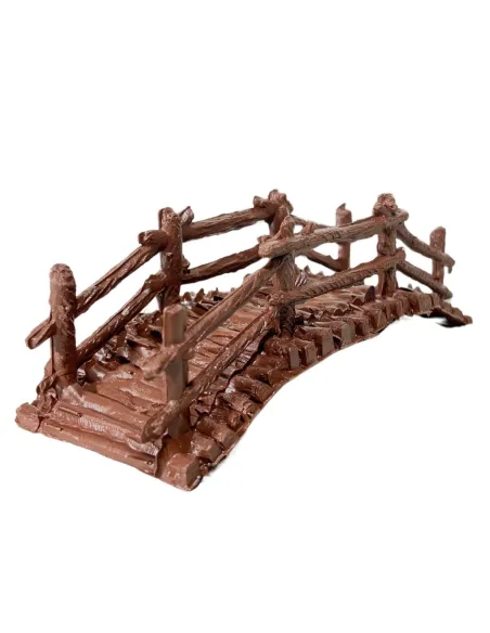 Set of Five Miniature Nativity Accessories: Well, House, Windmill and Bridge