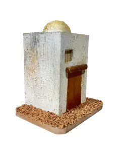 Casa palestinese in legno con cupola per statue da 4-5 cm 2