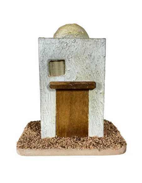 Casa palestinese in legno con cupola per statue da 4-5 cm