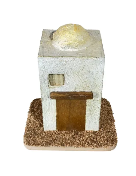 Casa palestinese in legno con cupola per statue da 4-5 cm