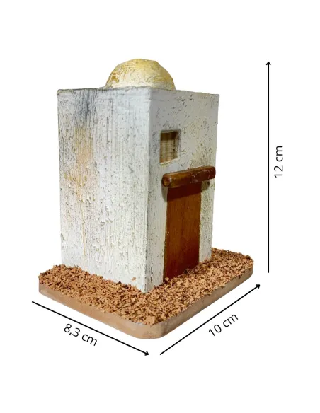 Casa palestinese in legno con cupola per statue da 4-5 cm