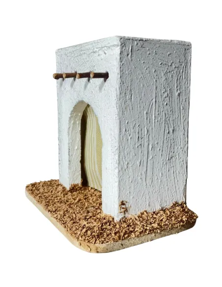 Casa palestinese in legno per statue da 4-5 cm