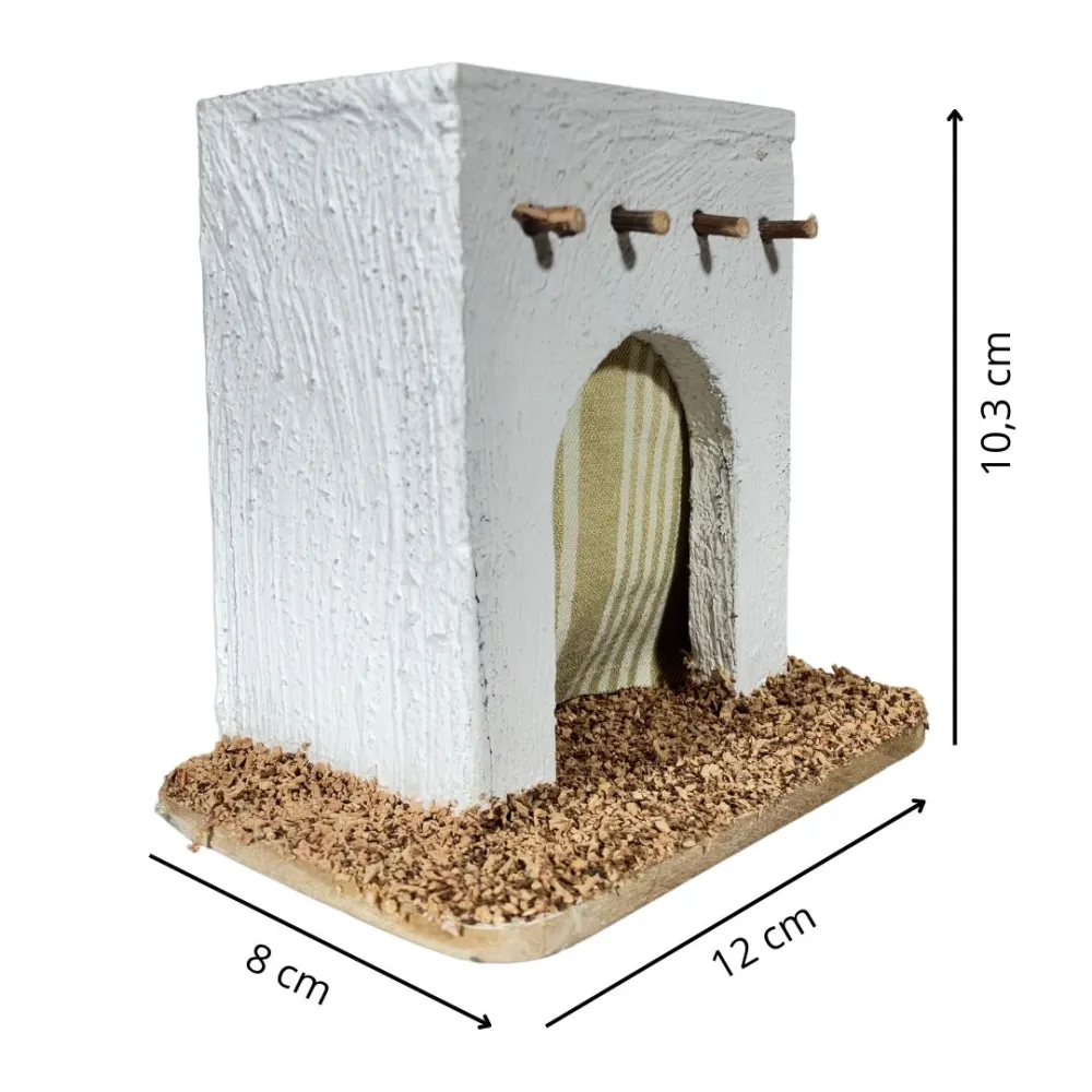 Wooden Palestinian House for 4–5 cm Nativity Figures