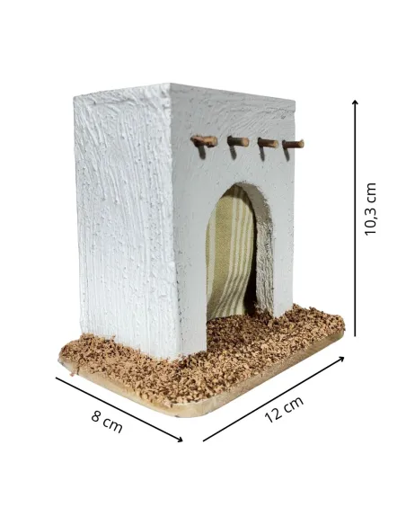 Casa palestinese in legno per statue da 4-5 cm