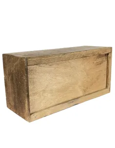 Presepe su cassetta vino con luci e fuoco con statue da 3,5 cm 2